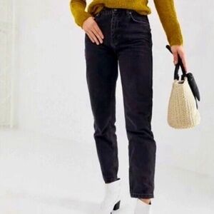 We The Free Black High-Rise Straight Jeans